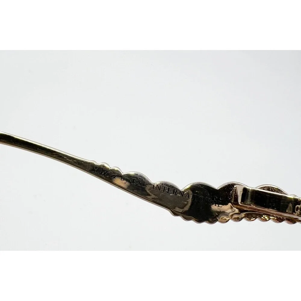 Diva Eyeglasses Women Gold Rhinestone Half Rim 5546 54-16-135
